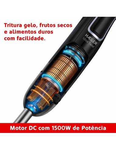 Haeger - Wholesale Kitchen Appliance - HAEGER Ultra Twist 1500 Magic Wand - 1500W, Titanium Blades, Extra Long Stainless Steel Foot3