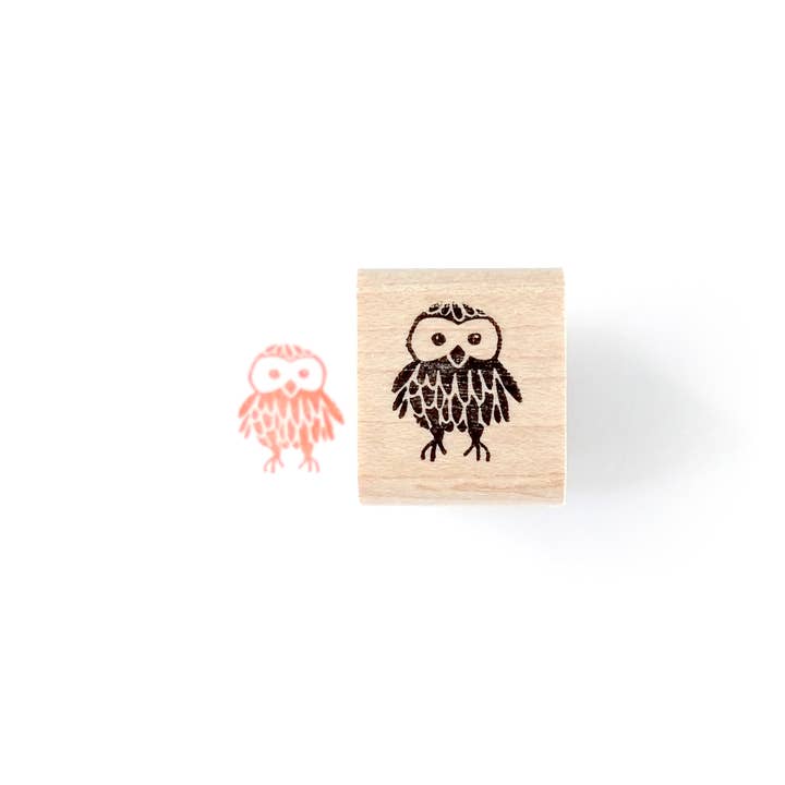 Owl Mini Stamp for wholesale by Peppercorn Paper
