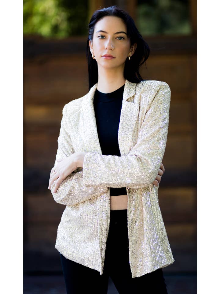 Urban Diction - Wholesale Blazer - Women's - Urban Diction Sequin Blazer 4
