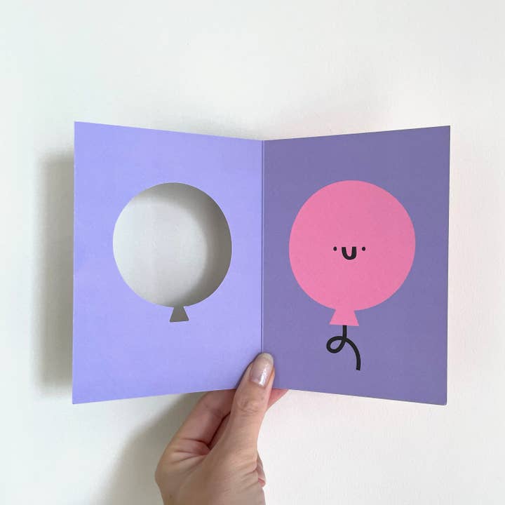Rumble Cards - Wholesale Birthday Card - Birthday Balloon Die Cut Card - Fun - Happy - Cute - YAY