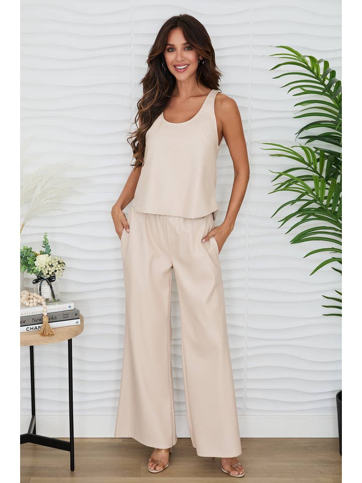 MILIO MILANO - Wholesale Tank Top - Women's - VEGAN LEATHER TANK (77113)15