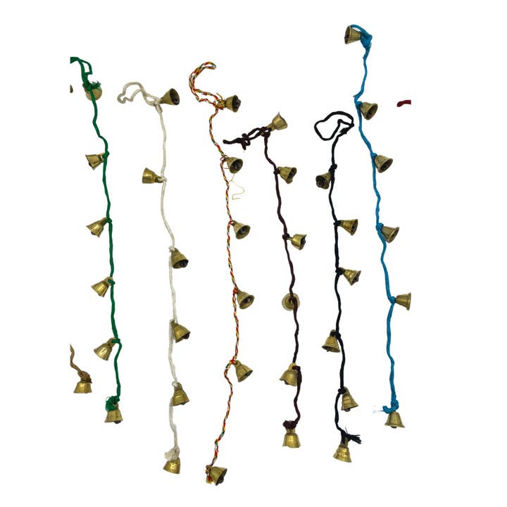 India Overseas Trading Corporation - Wholesale Bell - Mini String of Bells - Set of 12 - Assorted Colors1