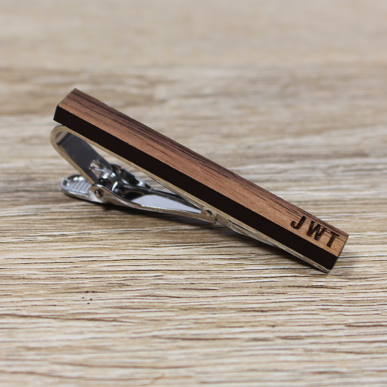 Groomsman Gear - Wholesale Tie Clip - Men's - Personalized Tie Clip | Walnut Wood0