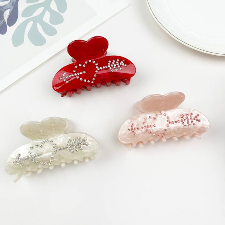 mildstyles - Wholesale Hair Clip - Women's - Mother's day gift Diamond Heart Hair Clips spring hair clips