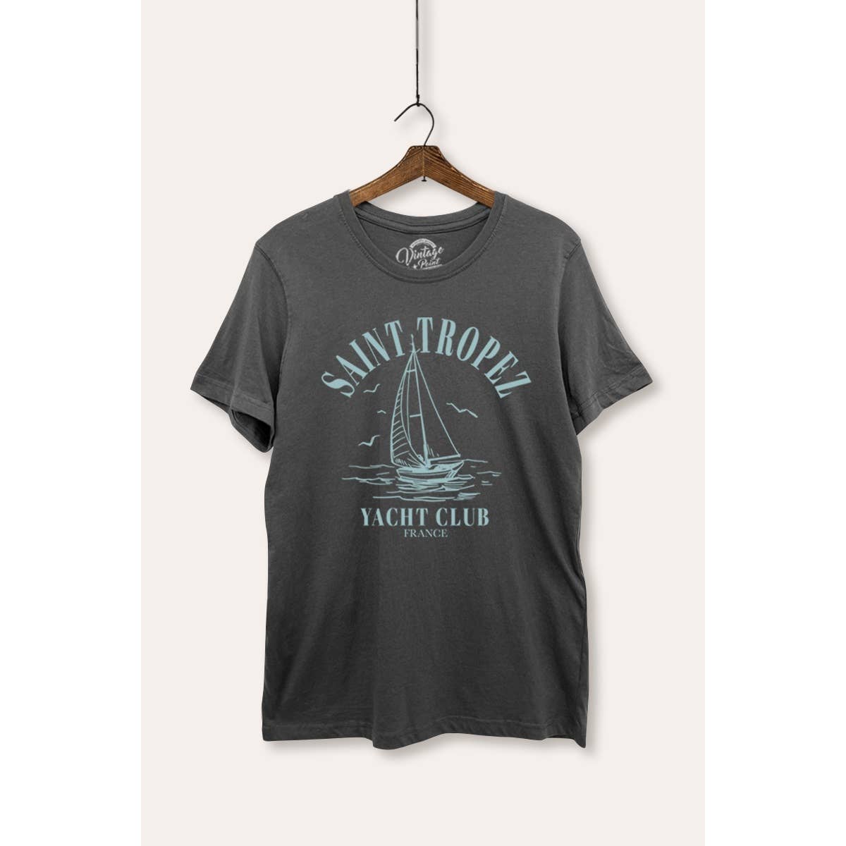 VINTAGE POINT USA - Wholesale T-Shirt (Graphic) - Women's - SAINT TROPEZ YACHT CLUB GRAPHIC BASIC T-SHIRT3