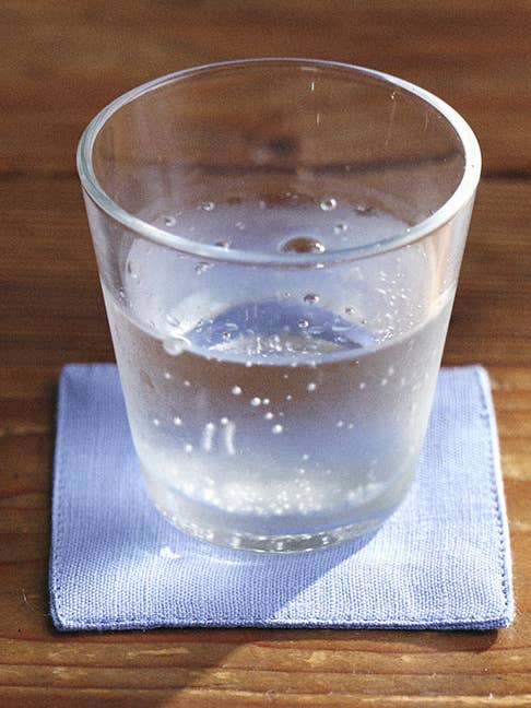 Linen Coaster Blue Azur for wholesale by Fog Linen Work