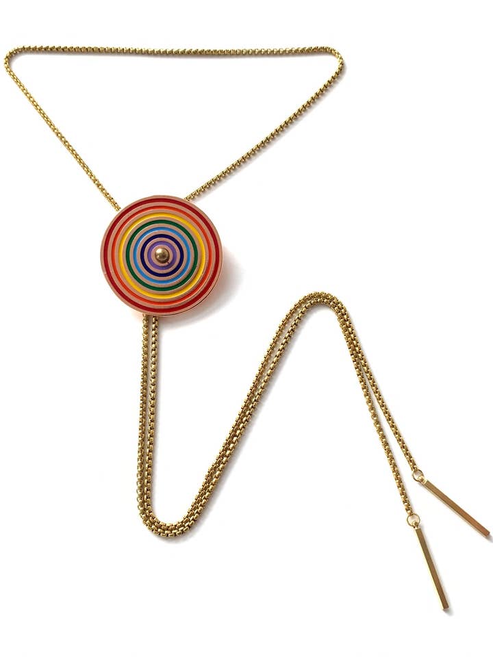 PRAIRIE QUEER Rainbow Bolo for wholesale by Lord Violet