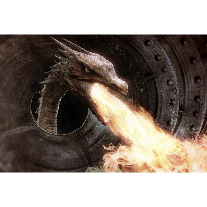 Vred ild vejrtrækning drage fantasi horror plakat 18x12 for engroshandel hos Gotham Gifts