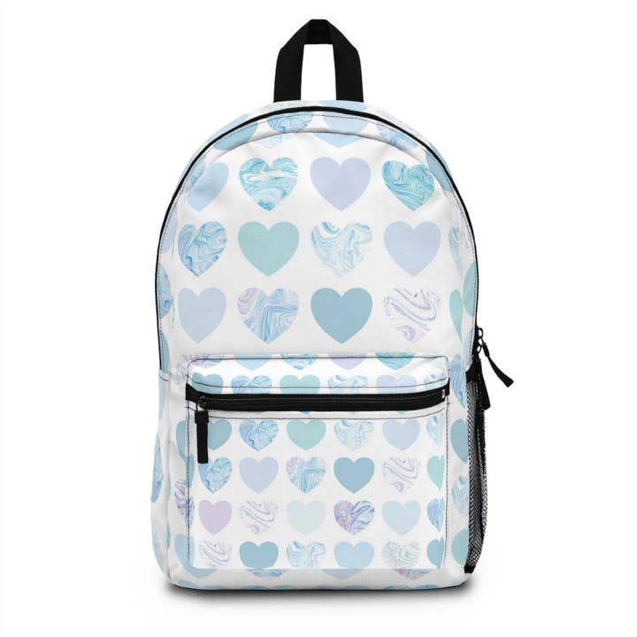 Backpack with Marble Hearts Pattern for wholesale by Solana Grace