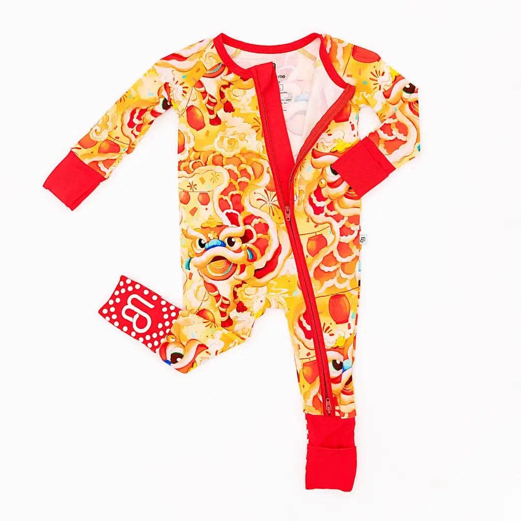 Dreambly Me - Wholesale Sleepsuit - Baby - Lion Dancers Convertible Baby Pajama8