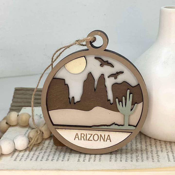Pine Designs - Wholesale Ornament - Arizona State Ornament or Gift Tag0