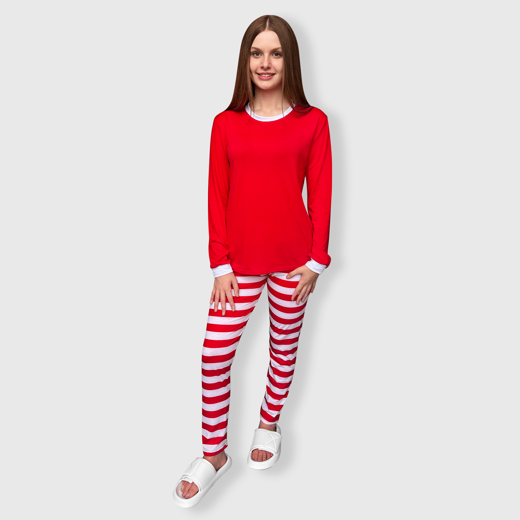ILTEX Apparel - Wholesale Sleepwear Set - Women's - Christmas Red White Family Pajama Set (Kids & Adult)1
