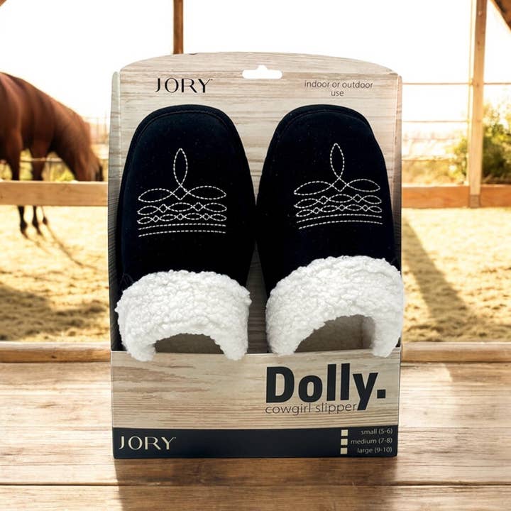 Seriously Shea - Wholesale Slippers - Women's - Western Cowgirl Inspired Dolly Slippers | Raven (black)