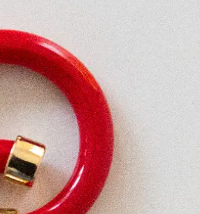 Hoo Hoops - Wholesale Hoop Earrings - Lightweight Hypoallergenic Small Hoop Earrings - Red  2