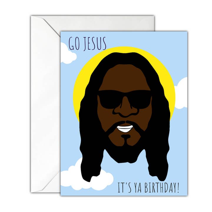 Go Jesus, It's Ya Birthday Greeting Card for wholesale by Carla Sue Greeting Cards