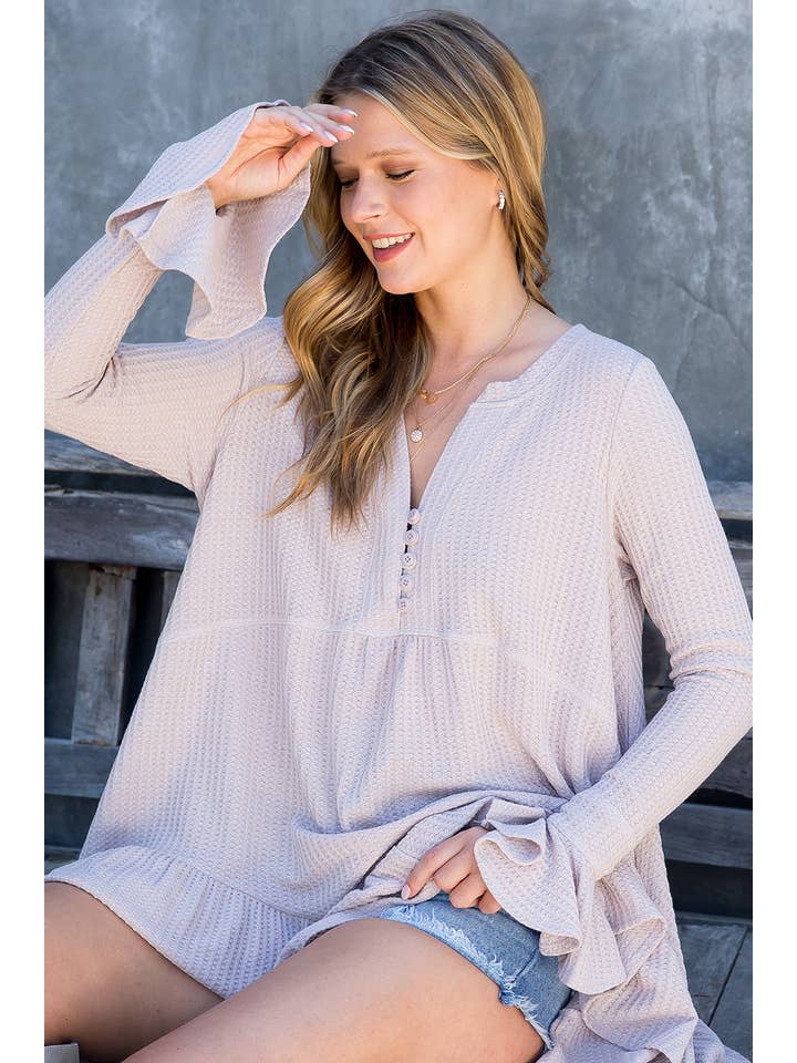 Sweet Lovely by Jen - Wholesale Tunic - Women's - SW275 - Waffle Knit Flare Top86