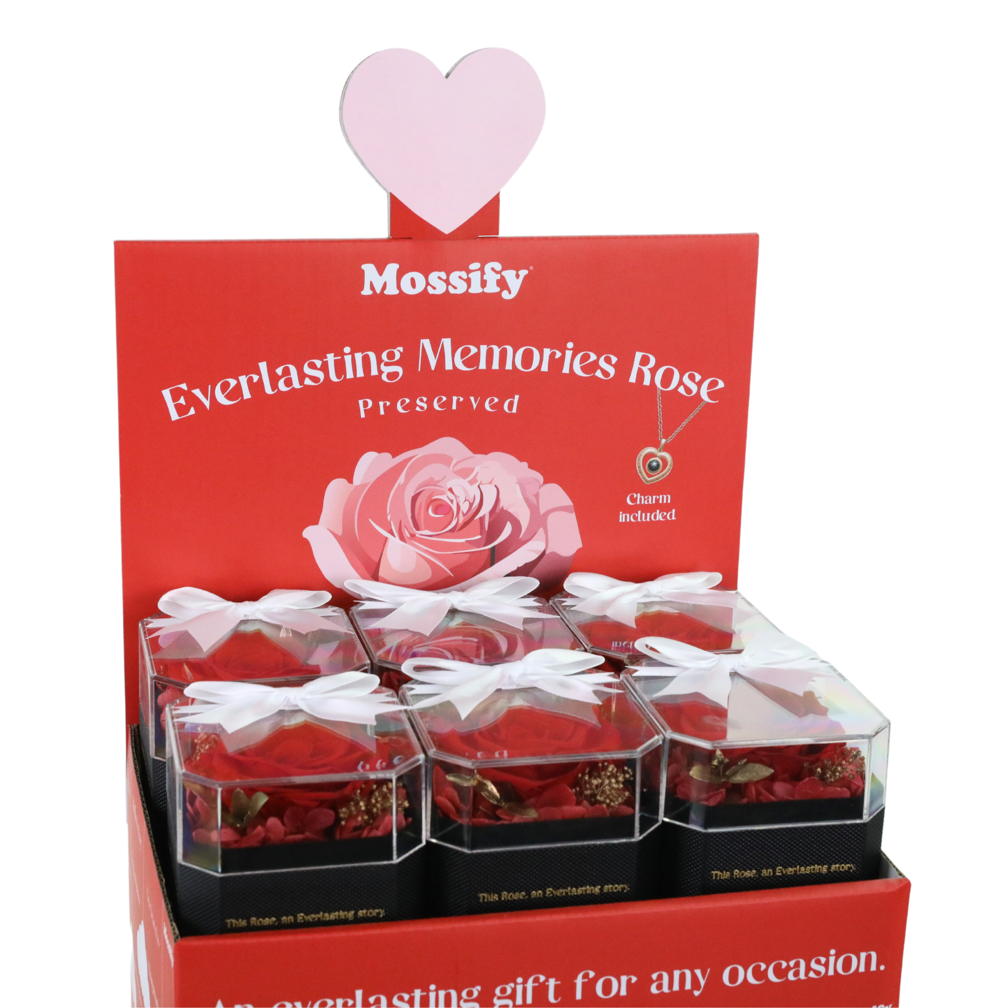 Mossify - Wholesale Artificial Flowers - Everlasting Memories Rose – Display Included Gift Flower4
