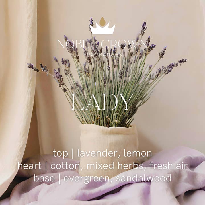 Noble Crown Fragrances - Wholesale Room & linen spray - Lady Room + Linen Spray - calming lavender and cotton2