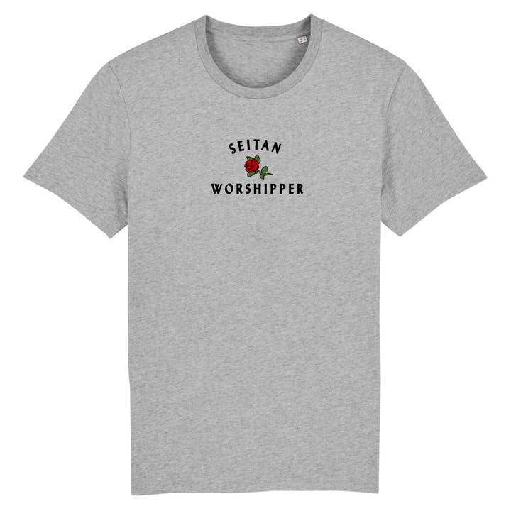 Oat Milk Club - Wholesale Screen Printed T-Shirt - Women's - Seitan Worshipper - Organic Cotton Tee1