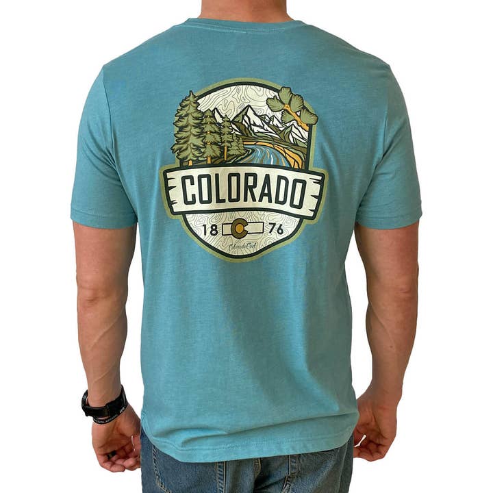 Woodland T-Shirt - Blue Lagoon for wholesale by ColoradoCool Apparel