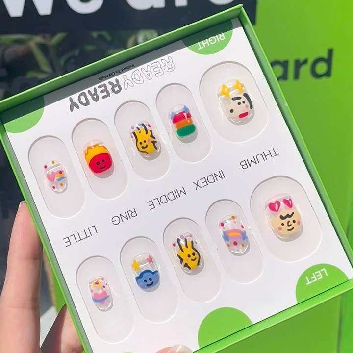 Cartoon Emotion- Instant nails, Handmade Luxury Press on nails, Fashion Accessories for wholesale by READY READY Instant nail