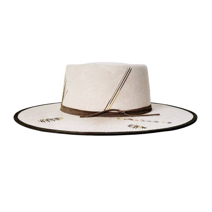 REESE Women's Telescope Crown Green and Beige Hat for wholesale on Faire