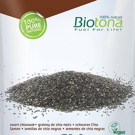 Biotona - Vente Graines de plantes - Graines de chia noires 100 % crues — 400 g