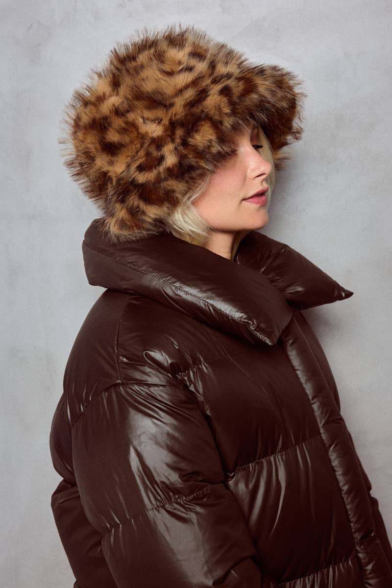 BYREN | ÉLINE L'ATELIER - Wholesale Beanie - Women's - Leopard Faux Fur Russian Hat (Ushanka) MJ211SD4