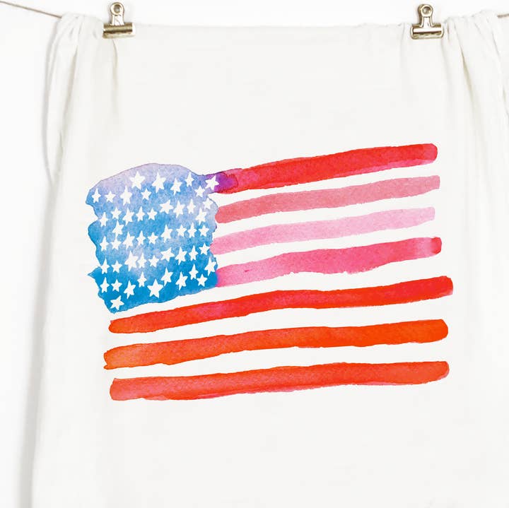 American Flag Tea Towel for wholesale by Honey Brush Design®