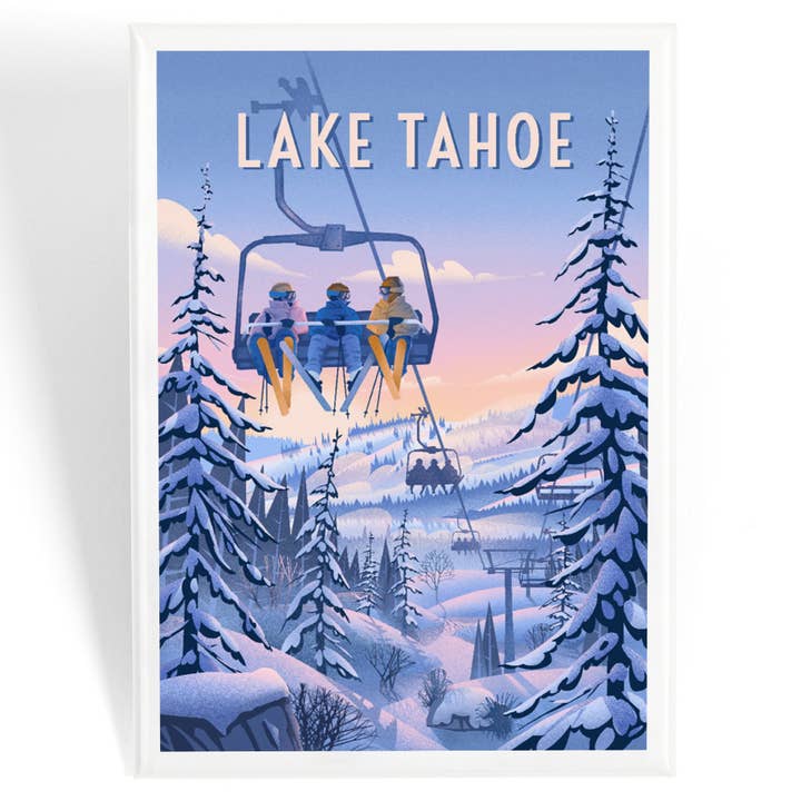MAGNET Lake Tahoe, relájate en el remonte cuesta arriba para venta al por mayor de Lantern Press