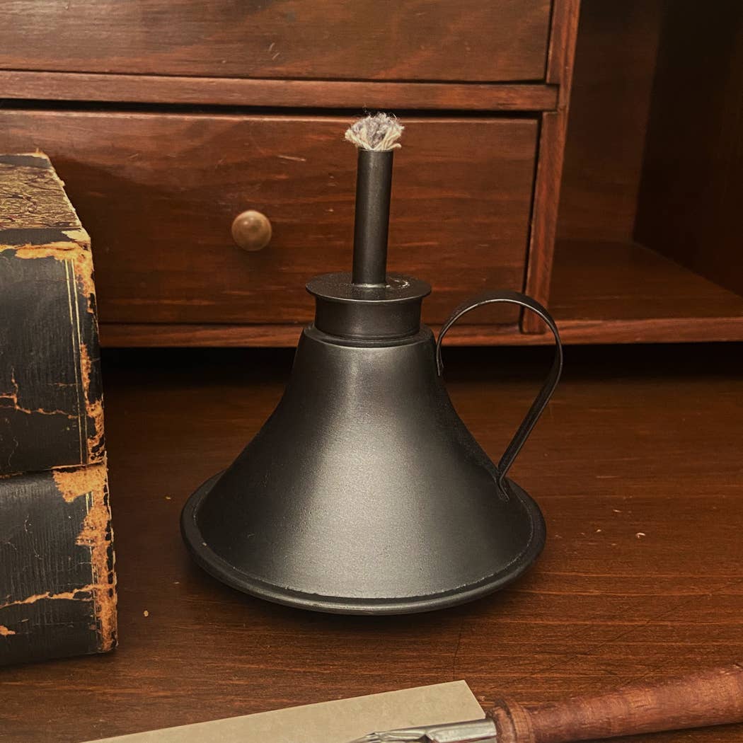 Madison Bay Co. - Historical Home Decor Reproductions - Wholesale Accent/Desk Lamp - Early American Camphene-Style Open Flame Lamp, 5”2