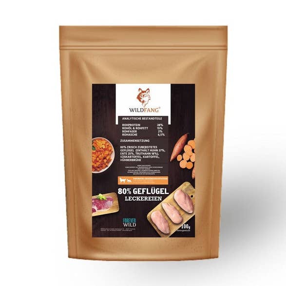 Snacks with 80% poultry - grain-free for wholesale by WILDFANG