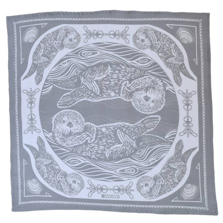 Hearth and Harrow - Wholesale Bandana - Unisex - Otter Bandana - 100% Cotton - Nautical Print - Hanky Ascot
