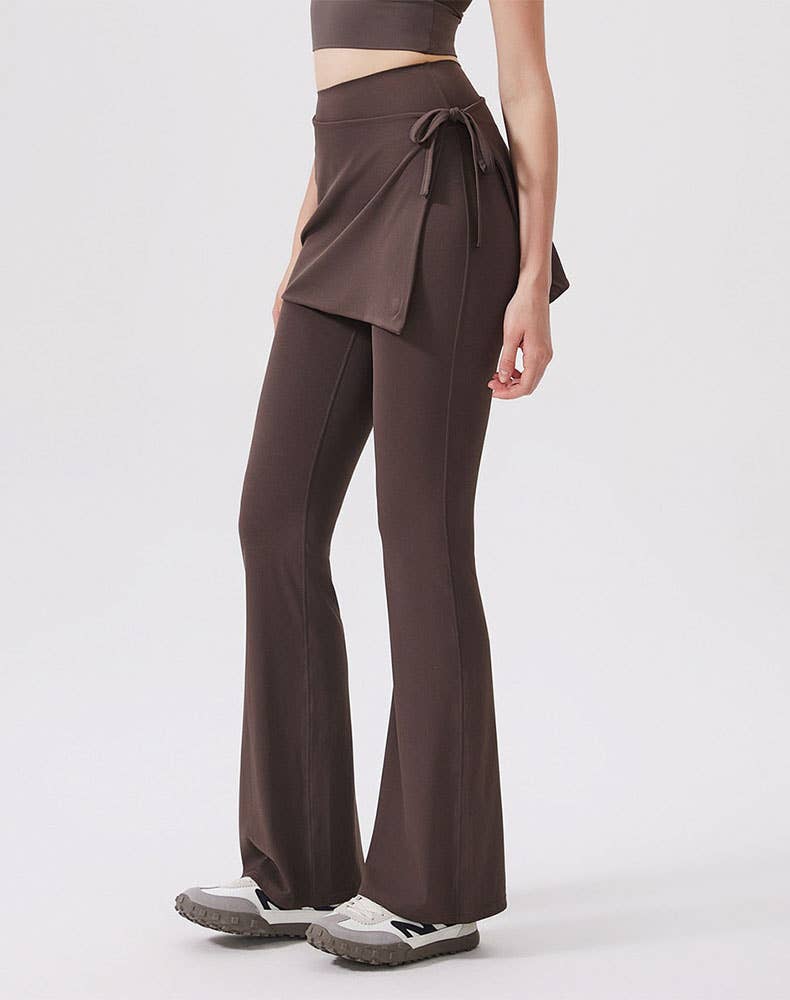 Crave by FW – wholesale Athletic/lounge leggings – Women's – High Waisted Yoga Flare Leggings Wide Leg Pant with Skirt17