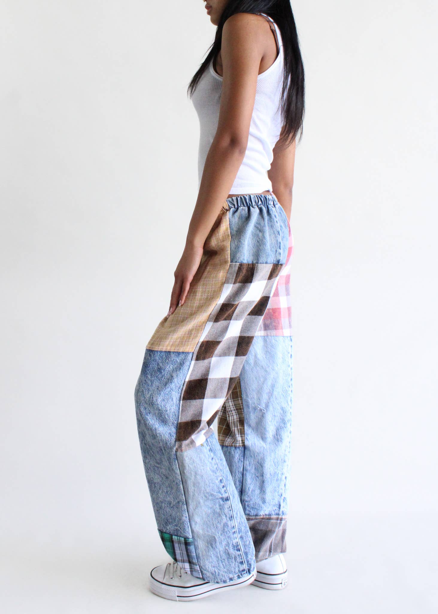 American Recycled Clothing - Wholesale Pants - Women's - Flannel & Denim Combo Pants Bundle14