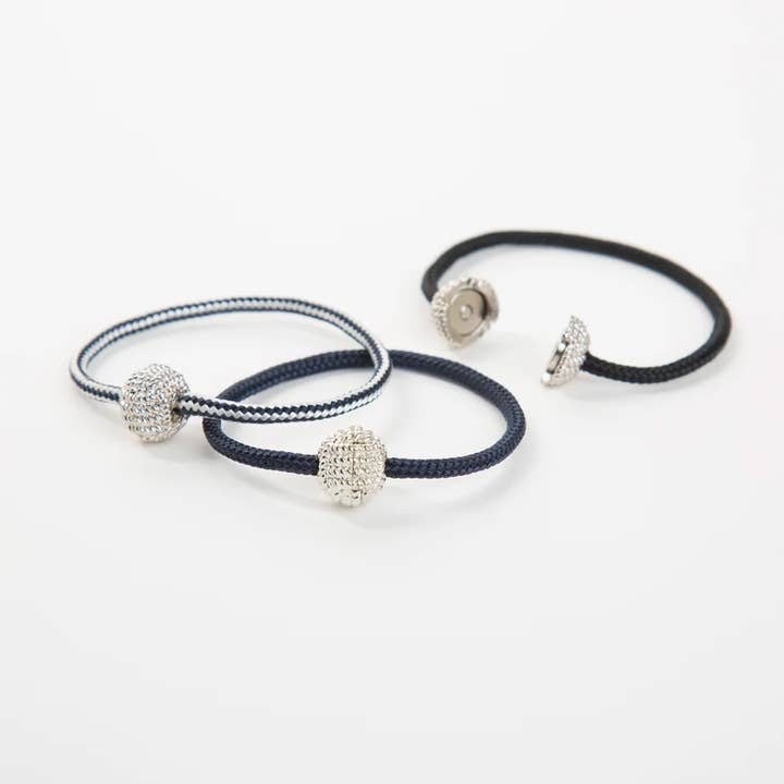 Captain's Cord Bracelet Fine Silver for wholesale by Patsy Kane | Nautical