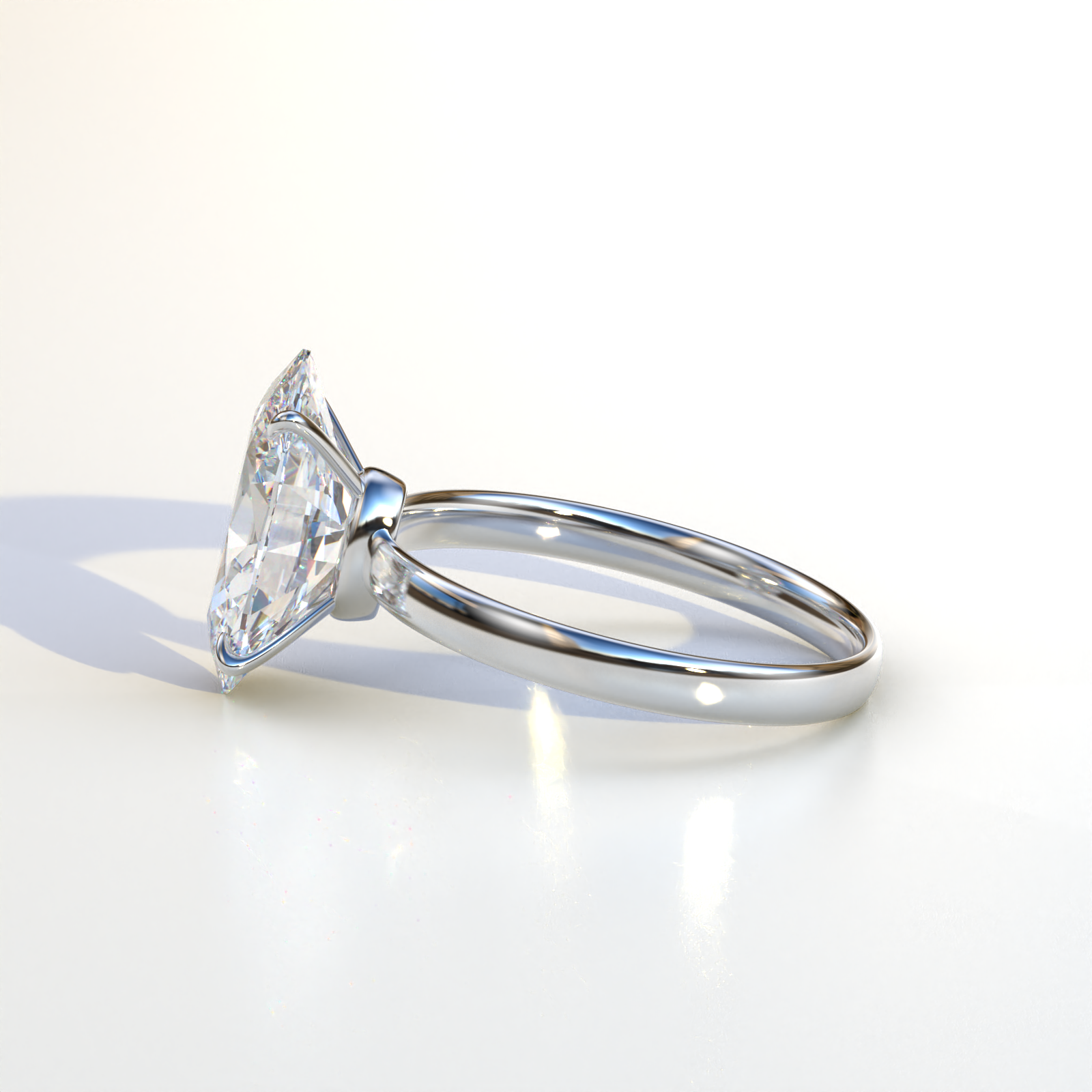 Mohana Jewels - Luxury - Wholesale Engagement Ring - 4 Carat Oval cut Lab Grown Diamond Solitaire Engagement Ring, E VVS Diamond - Cadris2