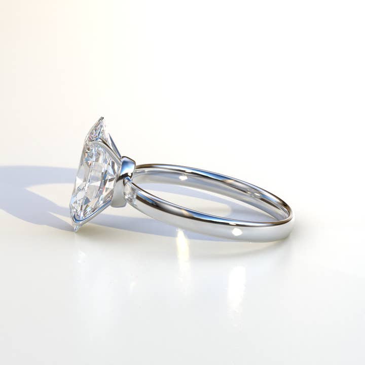 Mohana Jewels - Luxury - Wholesale Engagement Ring - 4 Carat Oval cut Lab Grown Diamond Solitaire Engagement Ring, E VVS Diamond - Cadris2