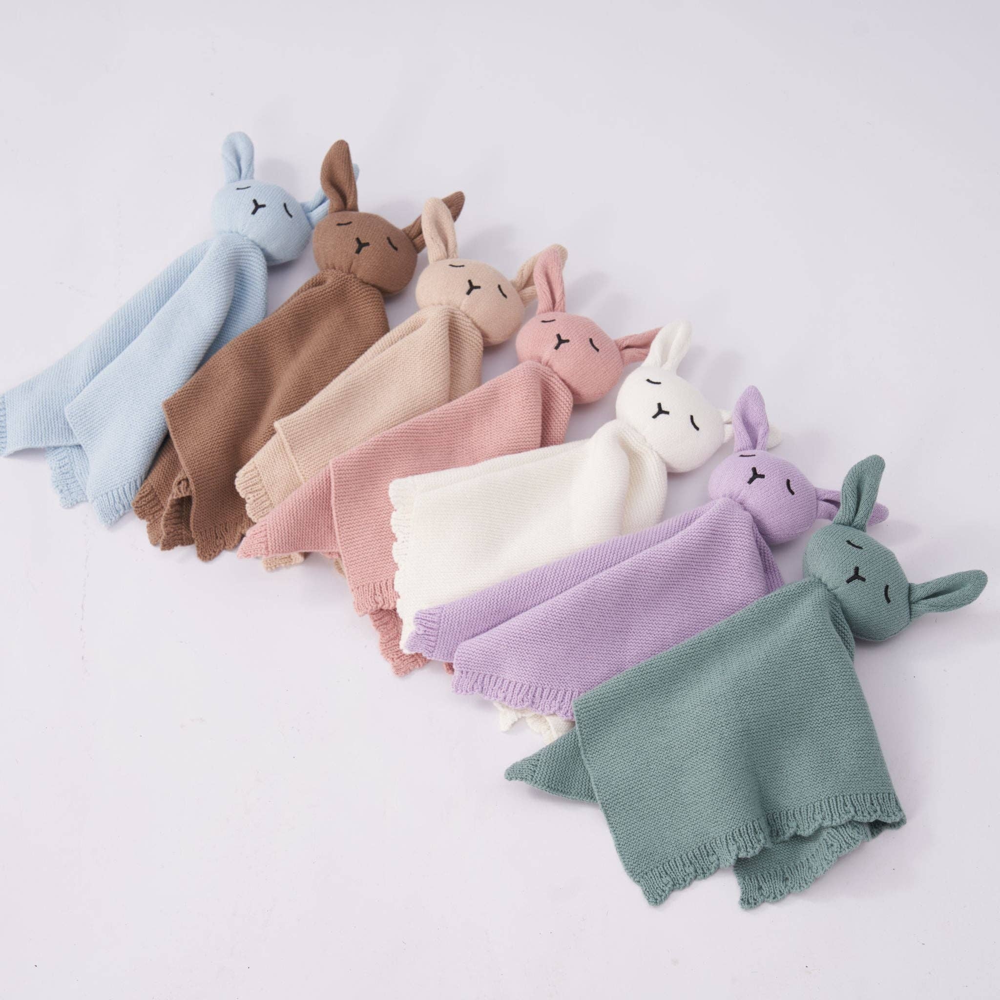 Zoe Sage - Vente Couverture douillette – bébé - Couverture doudou tricotée - Moka3