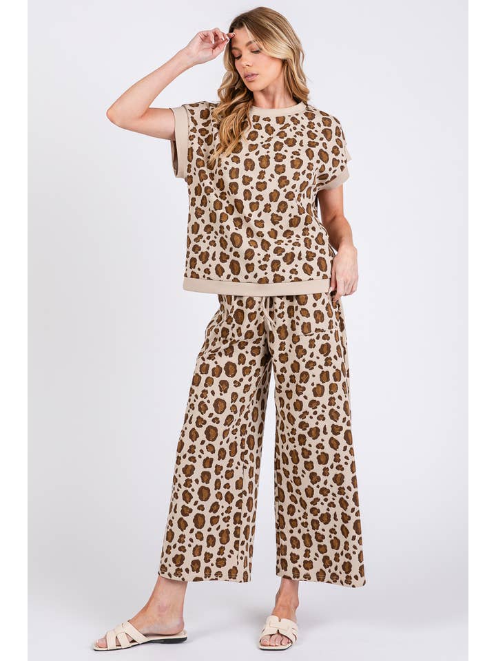 Sewn and Seen - Wholesale Top & Pant Set (NOT Loungewear) - Women's - LEOPARD PRINT SCUBA TOP AND PANTS SETS3