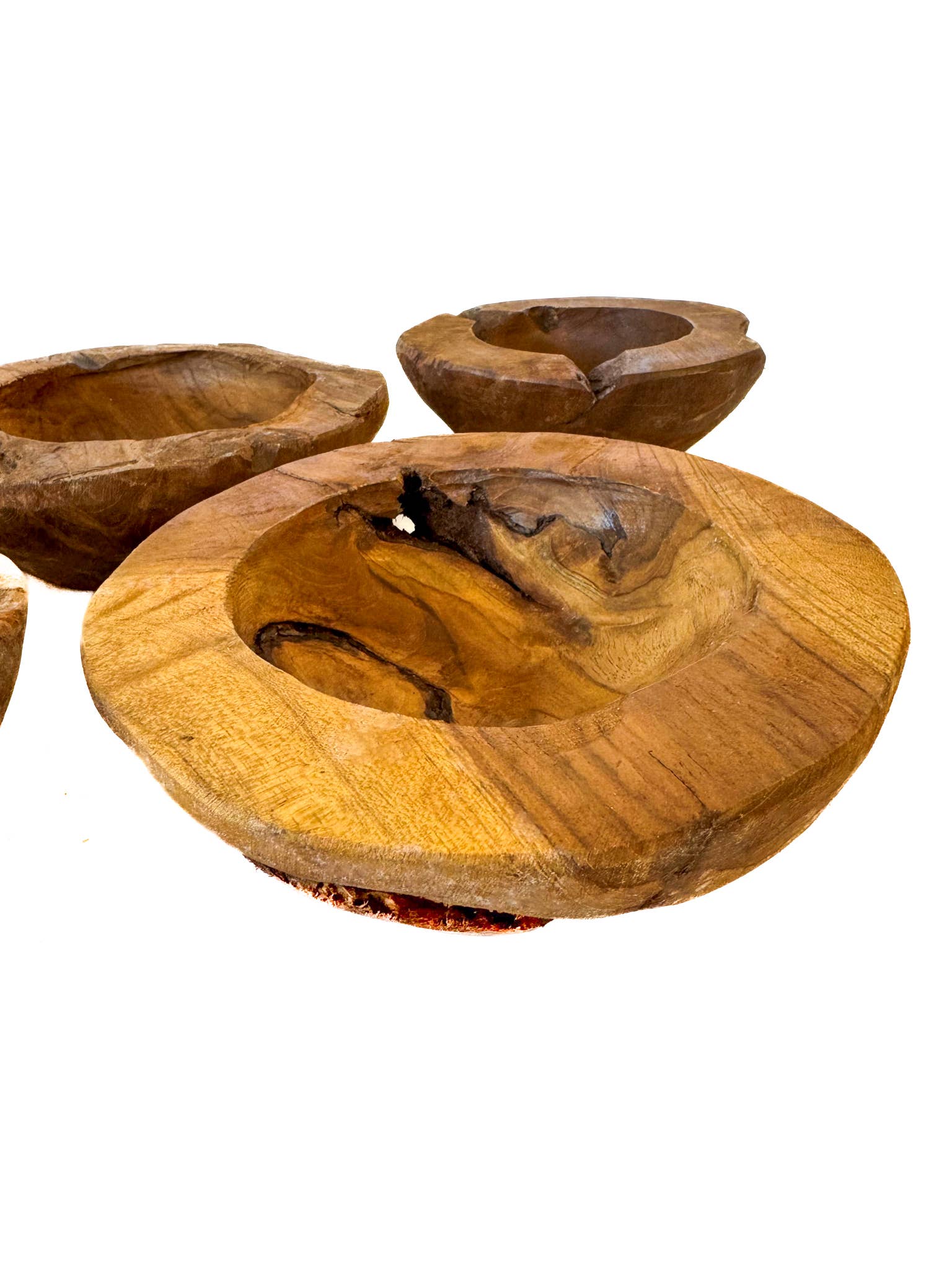 Forever Green Art - Wholesale Decorative Plate/Dish/Bowl - 8" Hand-Carved Teak Wood Bowl4