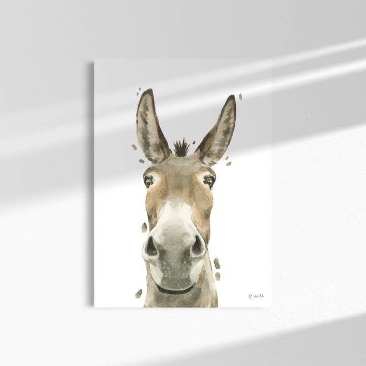 Esel A4/Buchstaben-Aquarell-Druck für den Großhandel von Robert James Hull