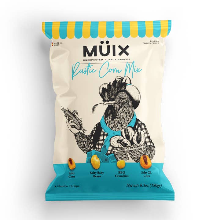 Müix Snacks - Wholesale Nuts - Rustic Corn & Nuts Mix 6.3oz0