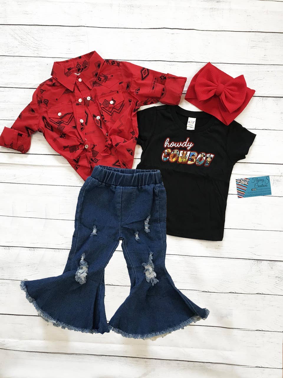 Flying S Company - Wholesale Screen Printed T-Shirt - Kids - Kids Howdy Cowboy Tee1