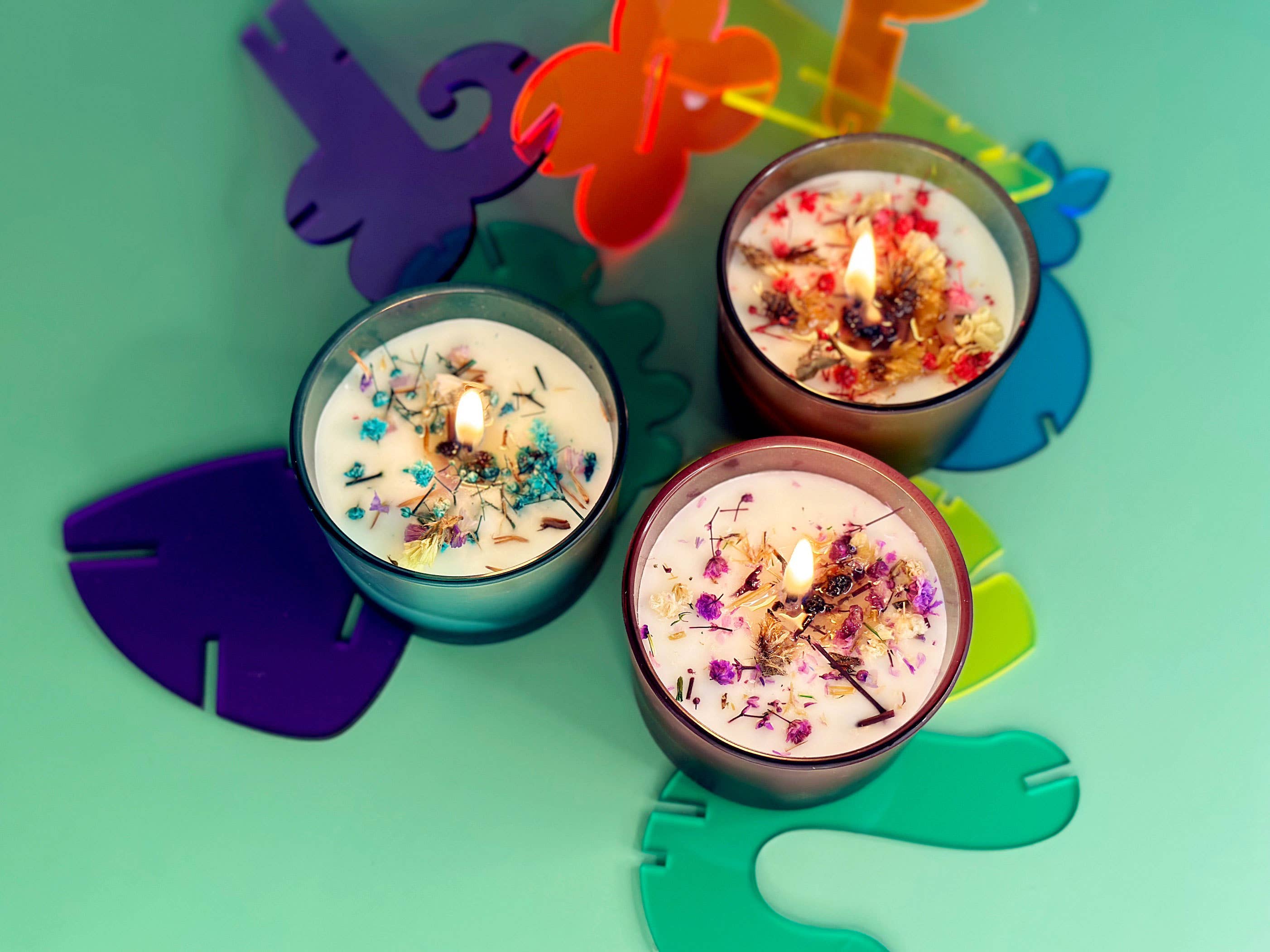 Carol Cao - Wholesale Jar/Filled Candle - "Nature - Flower" Dough Bowl 100% Soy Candle - 8OZ4