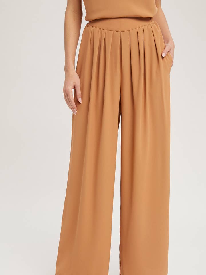 HIGH WAISTED PLEATED PANTS for wholesale by Bluivy