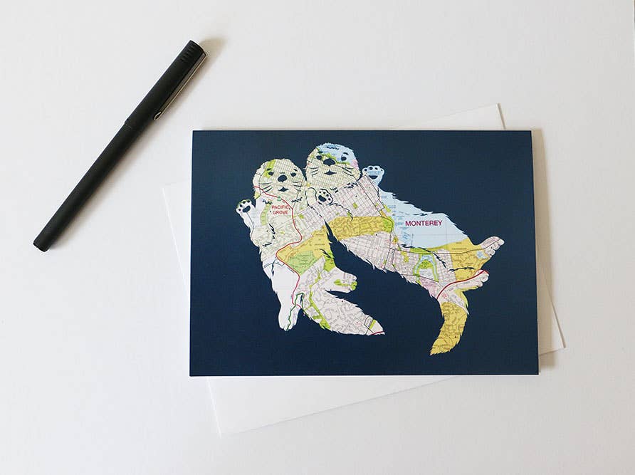 Granny Panty Designs - Wholesale Love Card - Hold My Hand Card - Monterey Map1