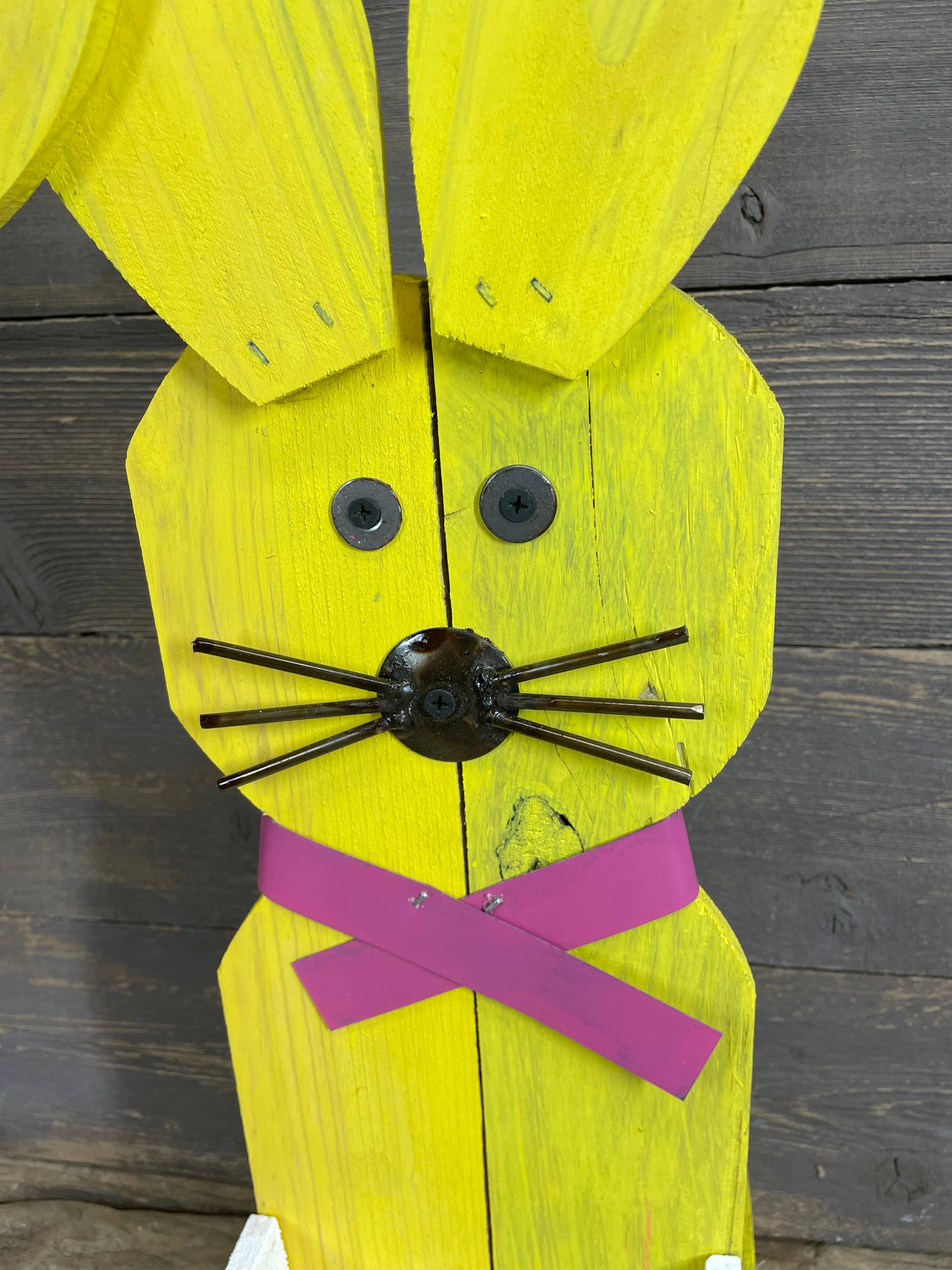 My Amigos Imports - Venta al por mayor Adornos/decoración de exteriores - LIQUIDACIÓN-Conejo de Madera Decorativo de Primavera-Arte de Jardín-8x23-$68