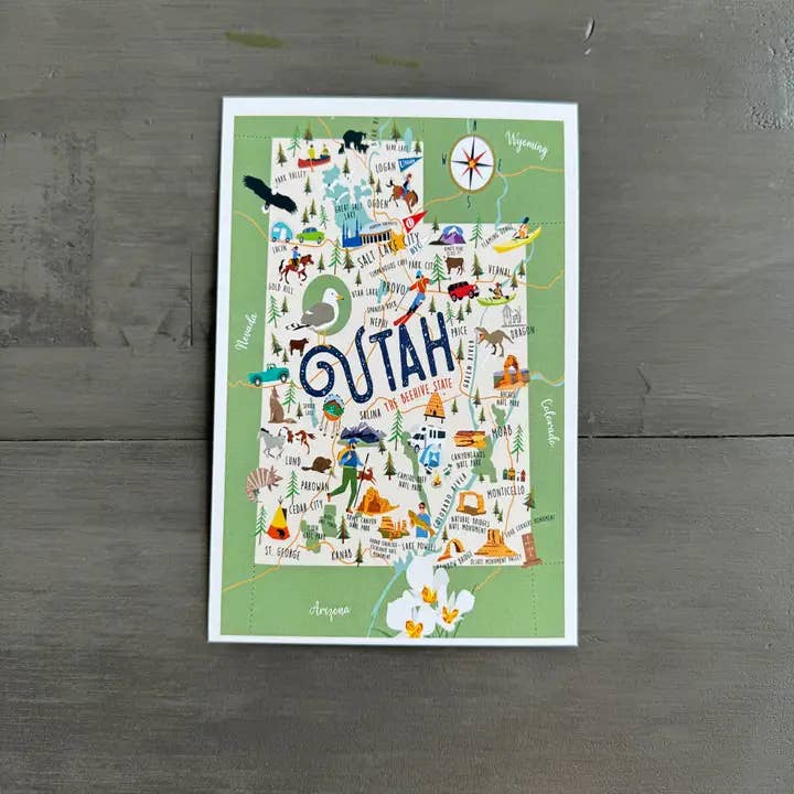 Galleyware - Wholesale Stationery/Notecard Set - Utah Note Card w/Envelope