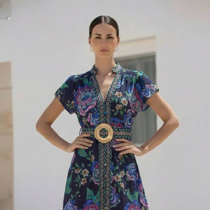 Lucinda Dress | Navy for wholesale by Stellino